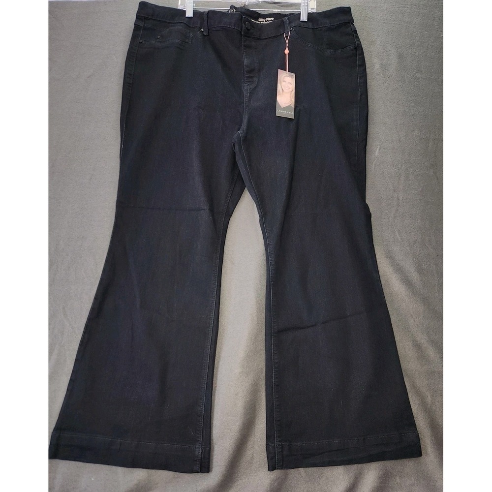 Laurie Felt Silky Flare Leg Jeans Womens 3XP 46x29 Dark Blue Denim Stretch NWT